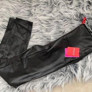 Black Faux Leather Spanx NWT Medium